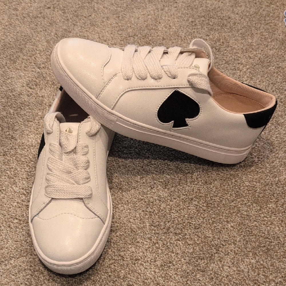 Kate Spade Women's Sneakers in White with Black Accents